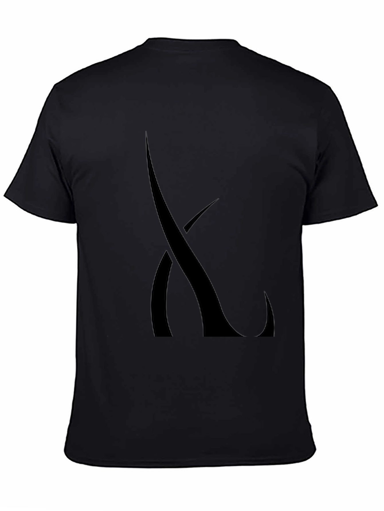 Mens Black Graphic Tee - Abstract Design