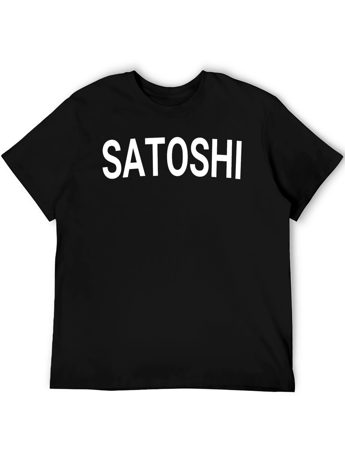 Satoshi Graphic T-Shirt - Black Crew Neck Tee