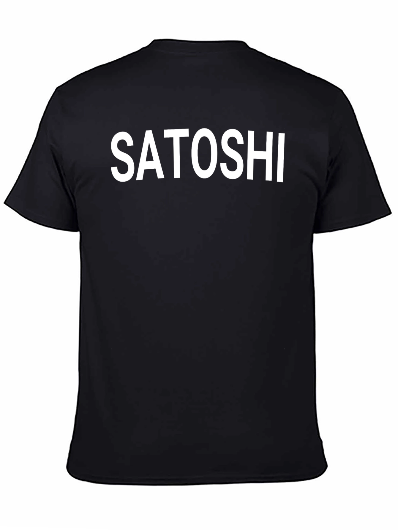 Satoshi Graphic T-Shirt - Black Crew Neck Tee