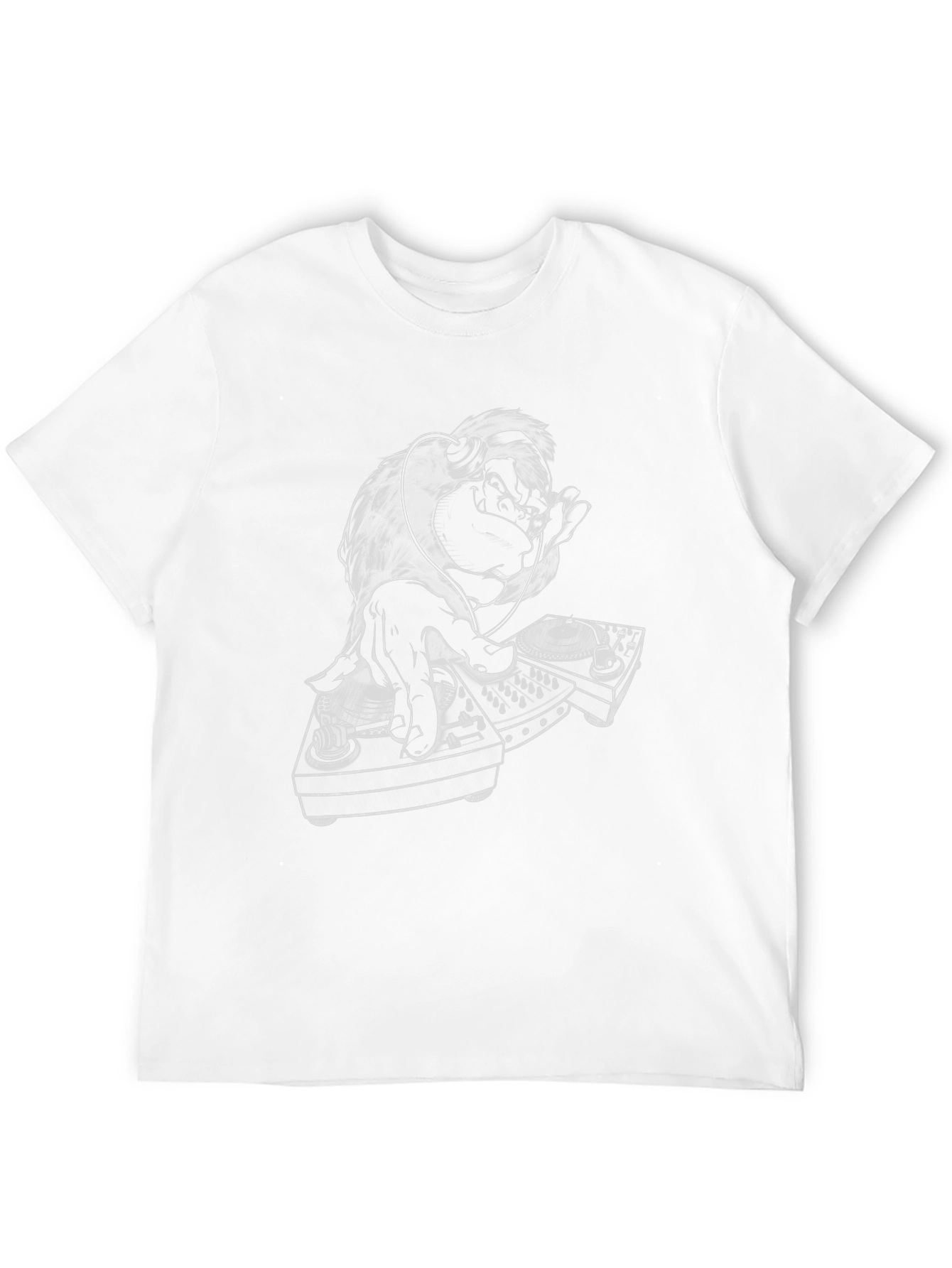 DJ Monkey Graphic Tee - Cool Black T-Shirt