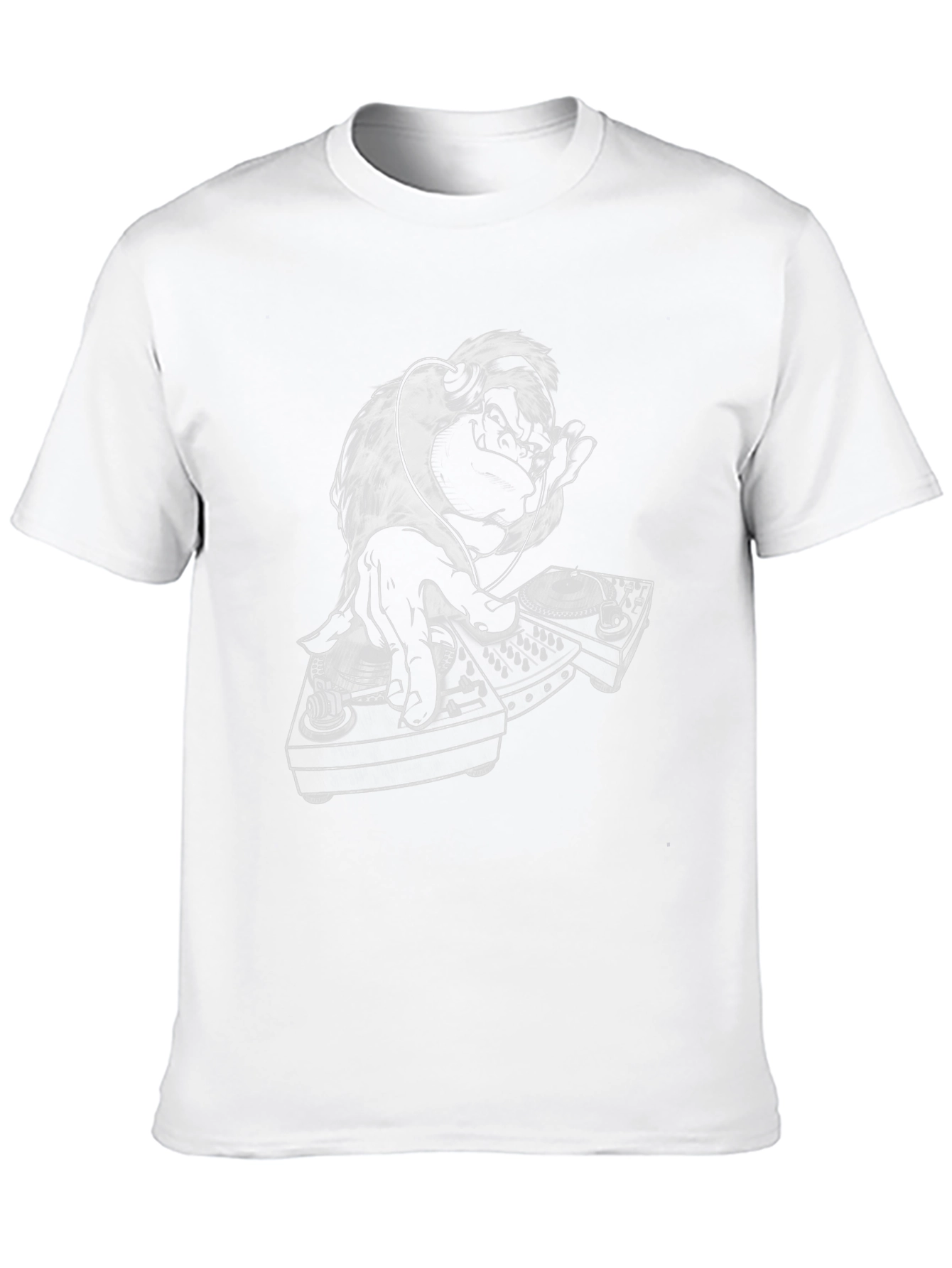 DJ Monkey Graphic Tee - Cool Black T-Shirt