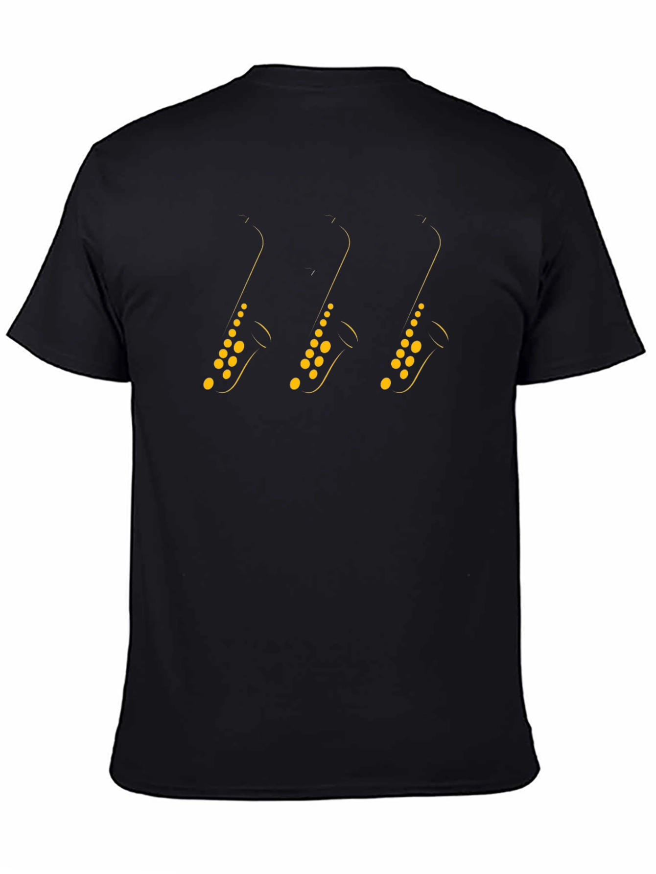Saxophone Graphic Black T-Shirt