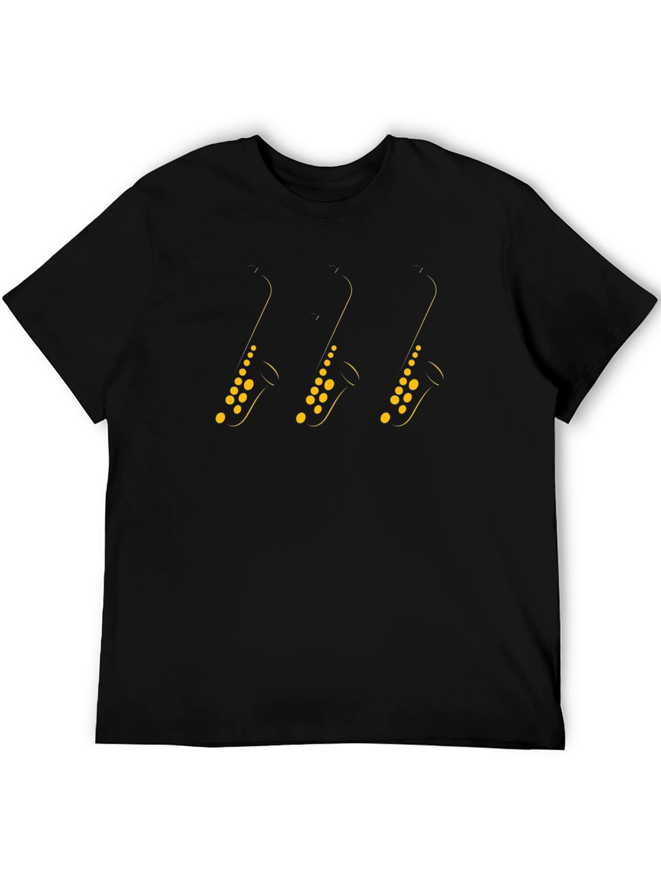 Saxophone Graphic Black T-Shirt