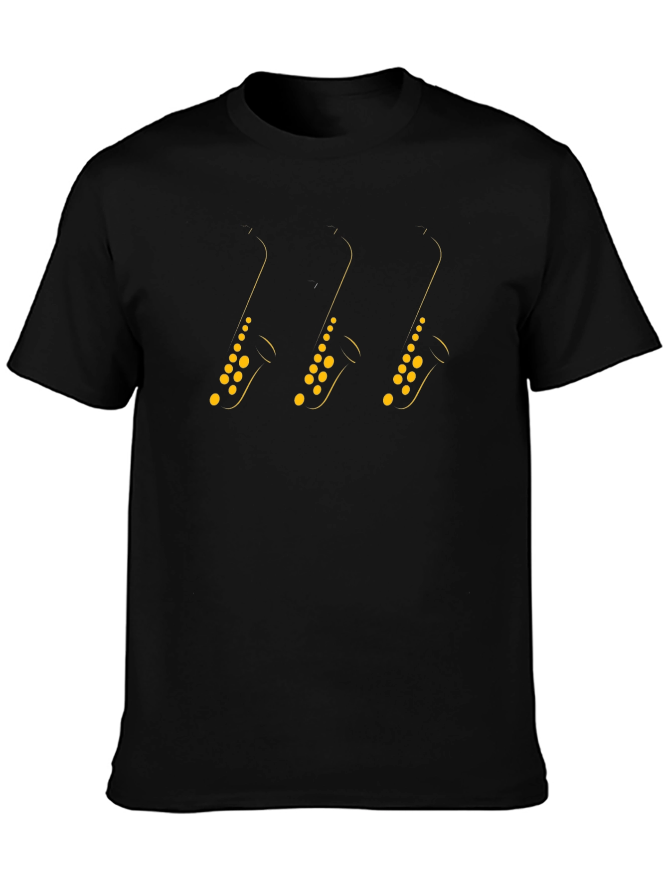 Saxophone Graphic Black T-Shirt