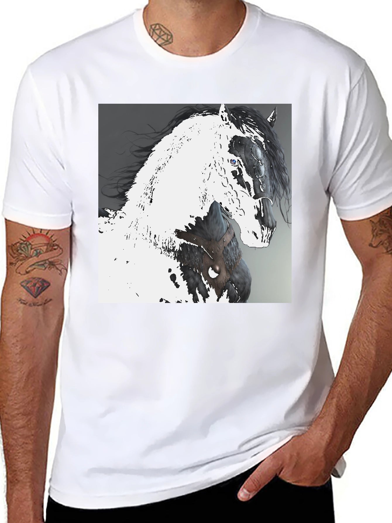 Horse Graphic Black T-Shirt
