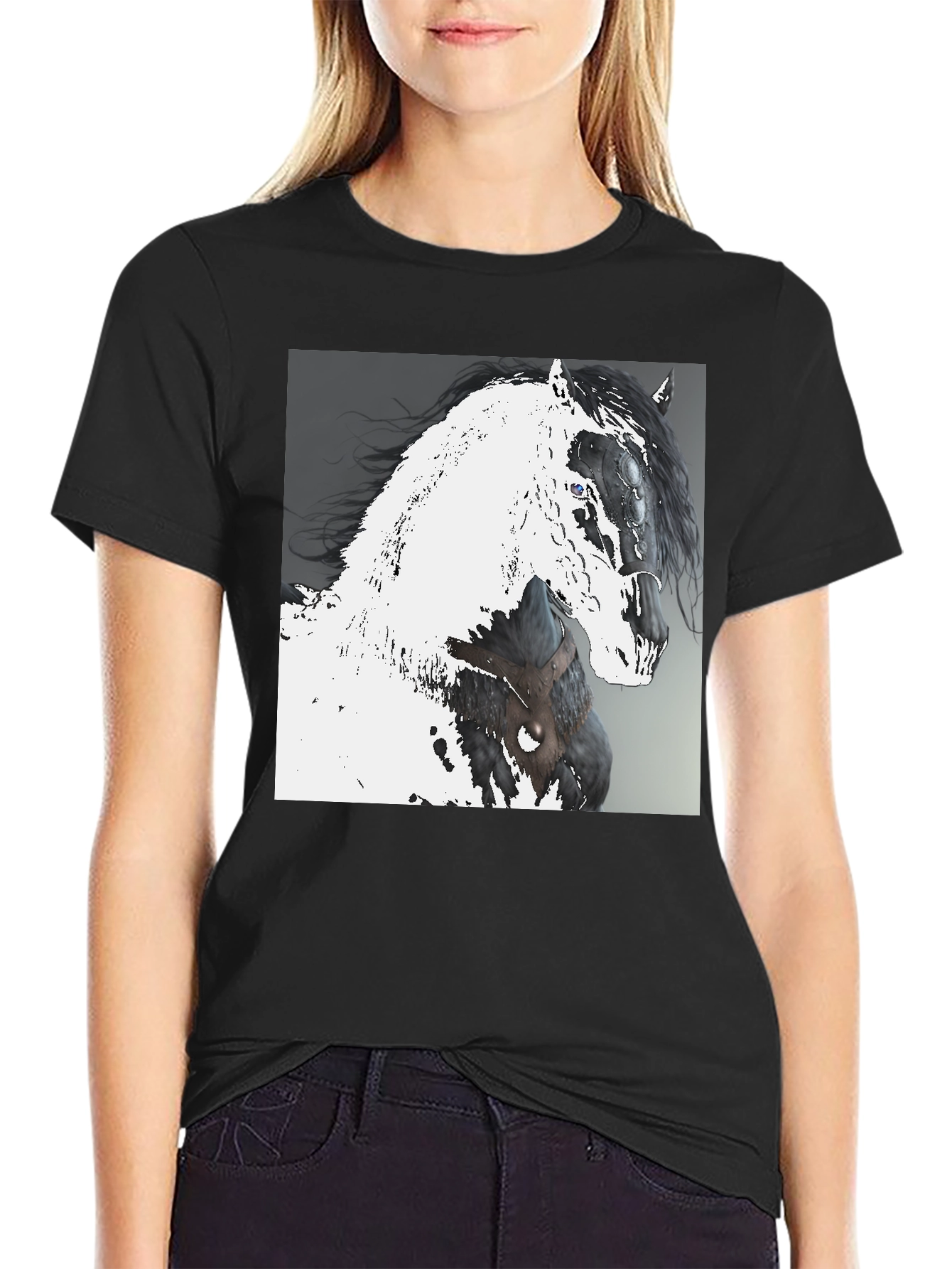 Horse Graphic Black T-Shirt