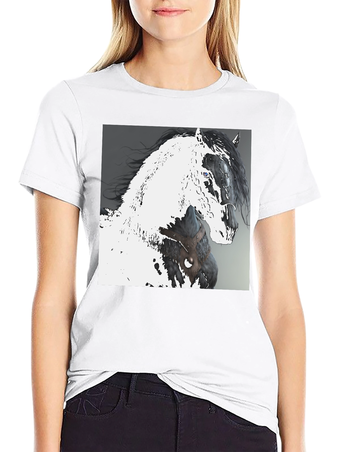 Horse Graphic Black T-Shirt