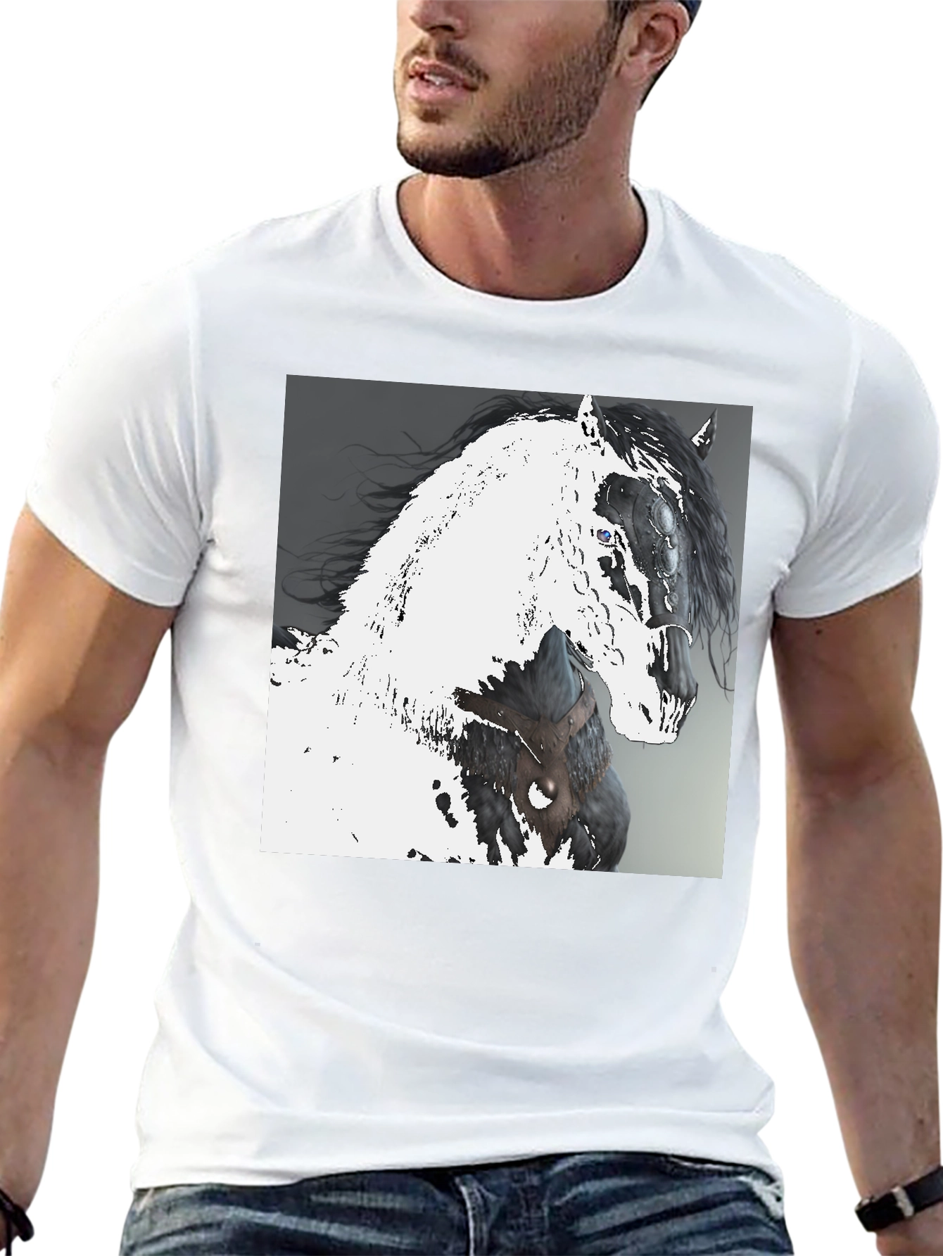 Horse Graphic Black T-Shirt