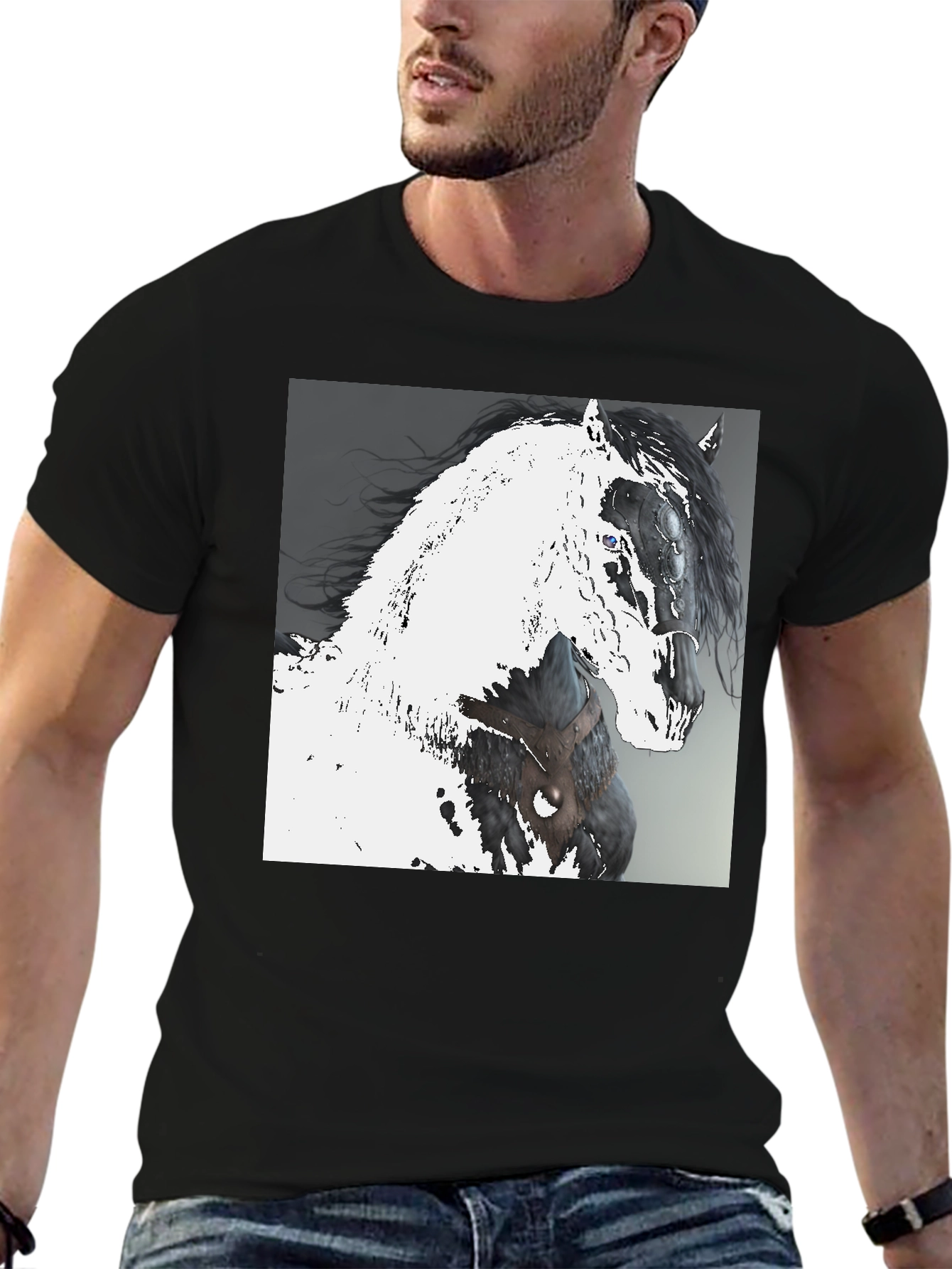 Horse Graphic Black T-Shirt