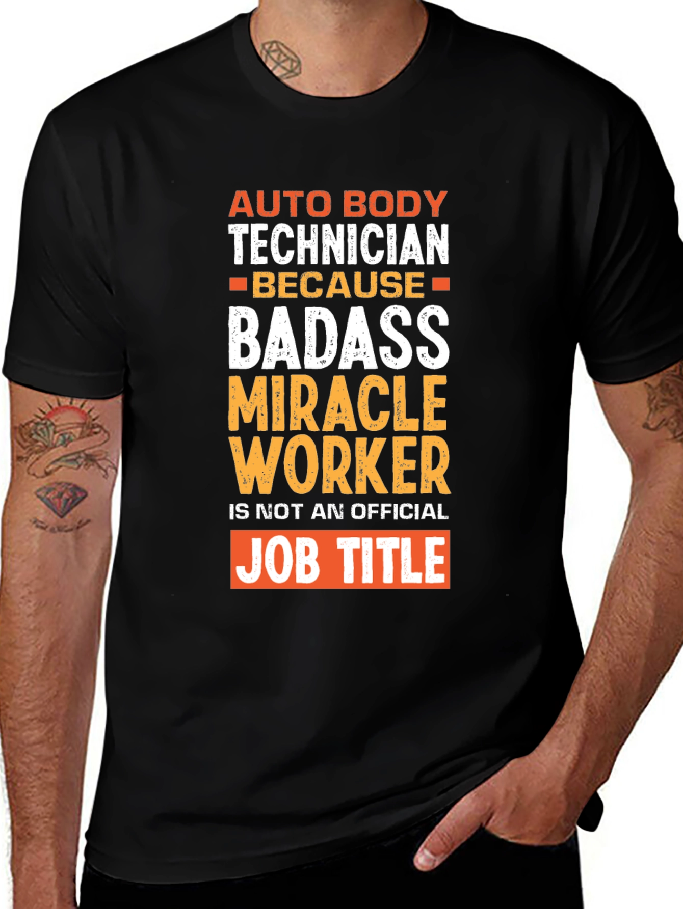 Auto Body Technician Badass Graphic T-Shirt