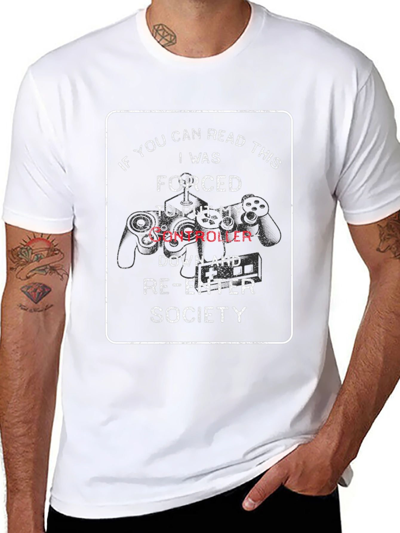 Gamer Forced to Re-Enter Society T-Shirt