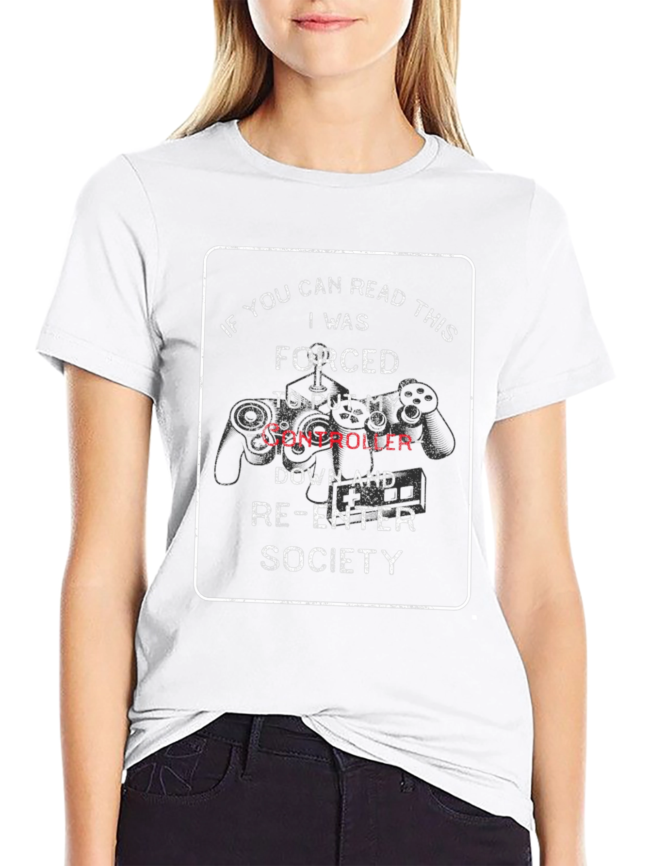 Gamer Forced to Re-Enter Society T-Shirt