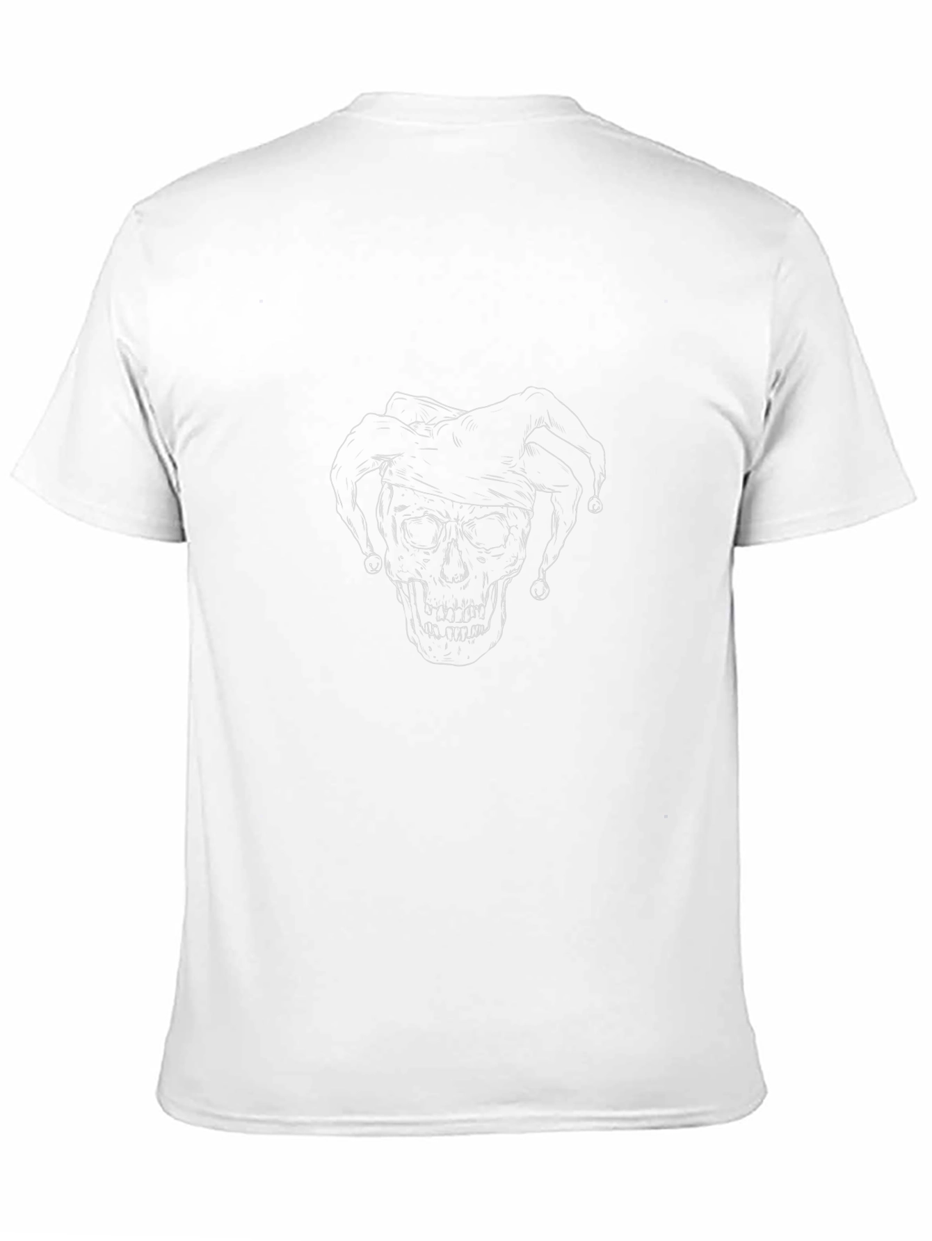 Jester Skull Graphic Tee - Black Cotton T-Shirt