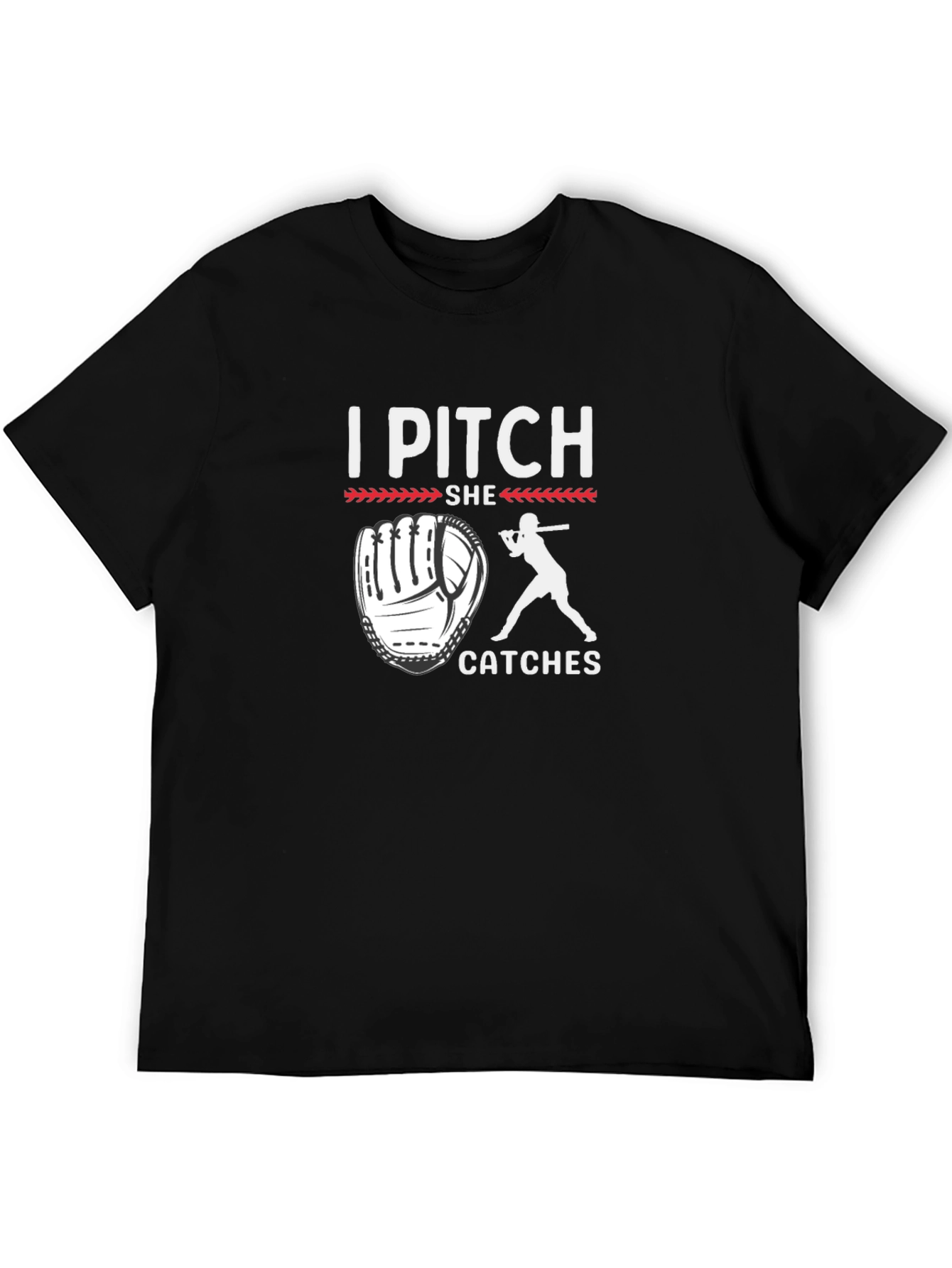 I Pitch She Catches Baseball T-Shirt