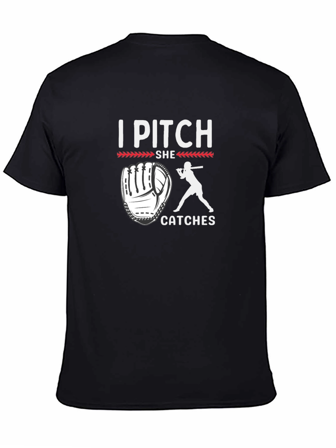 I Pitch She Catches Baseball T-Shirt