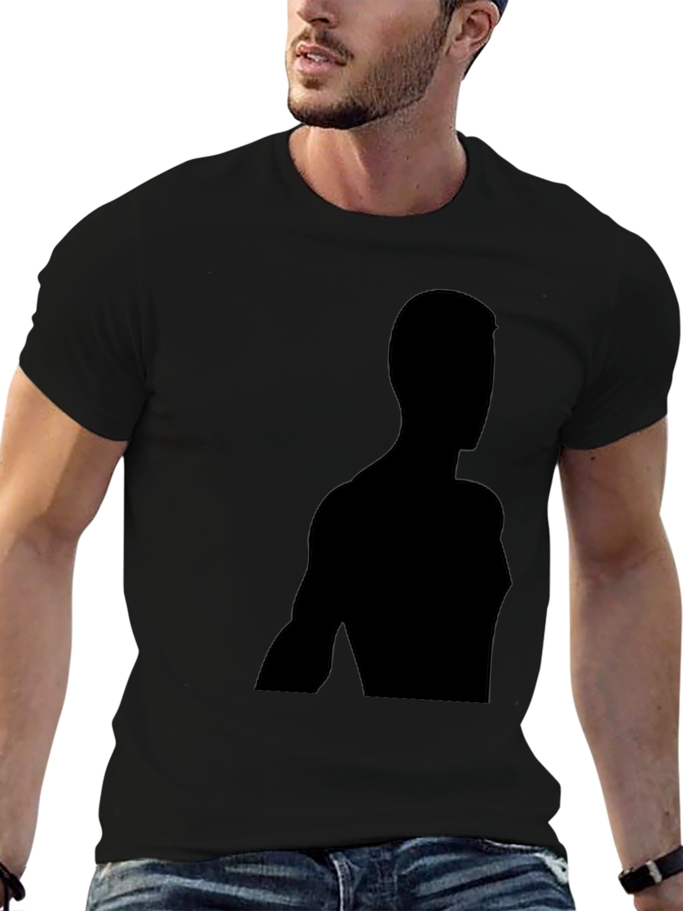 Silhouette Graphic Tee - Black Casual Shirt