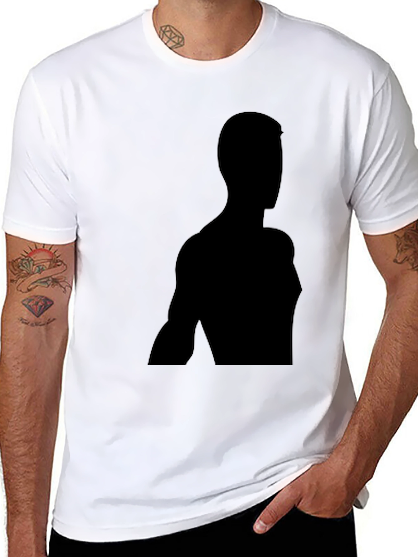 Silhouette Graphic Tee - Black Casual Shirt