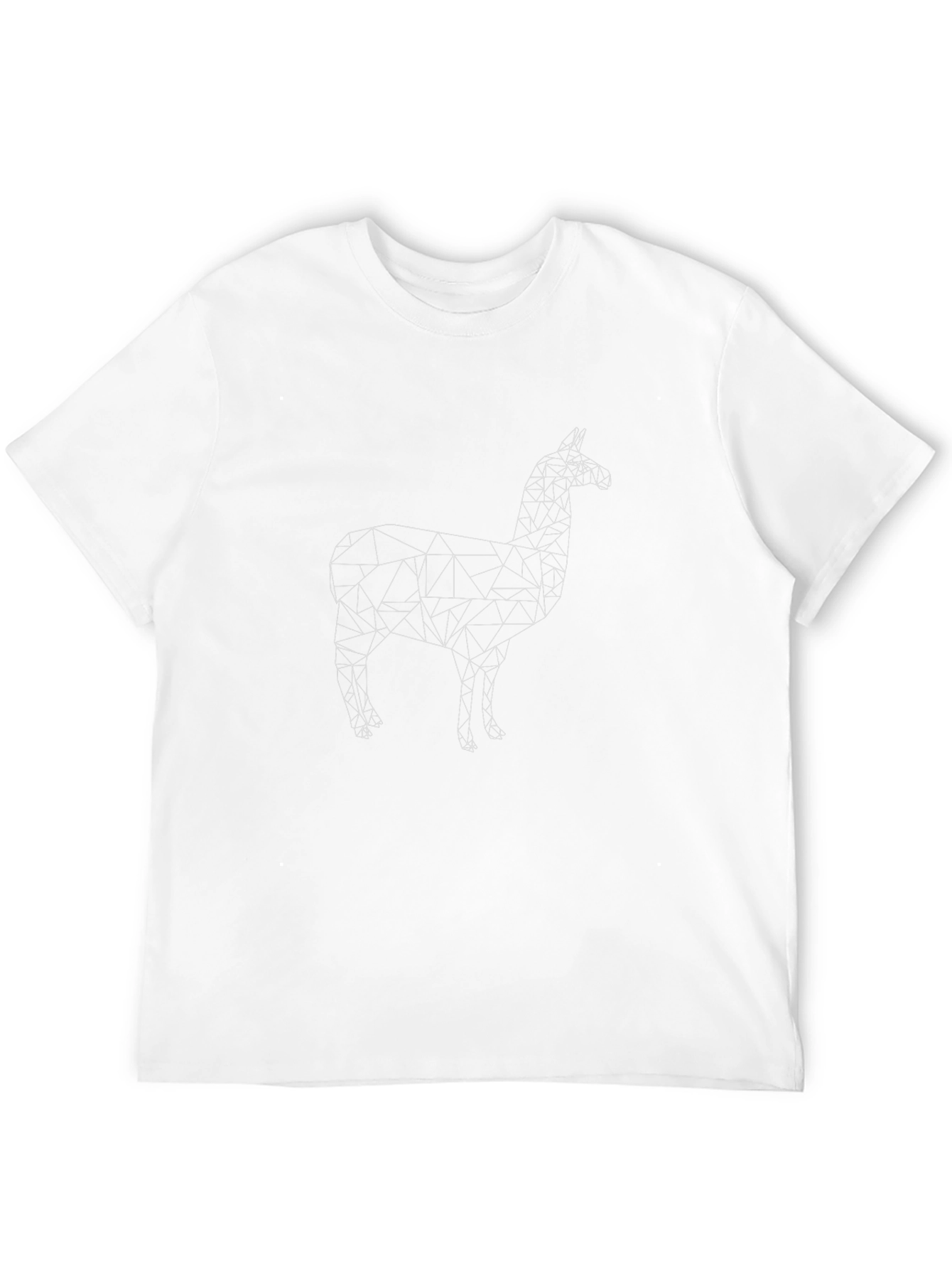 Geometric Llama Graphic Tee - Stylish Black T-Shirt