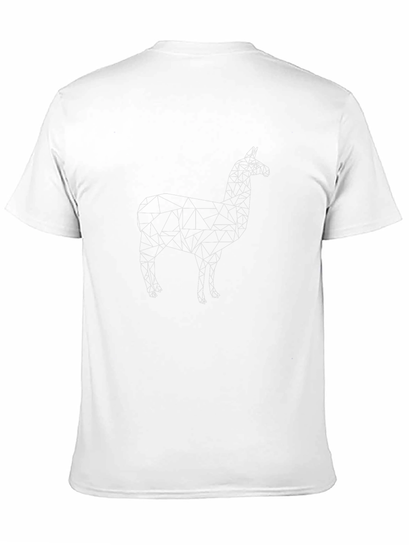 Geometric Llama Graphic Tee - Stylish Black T-Shirt