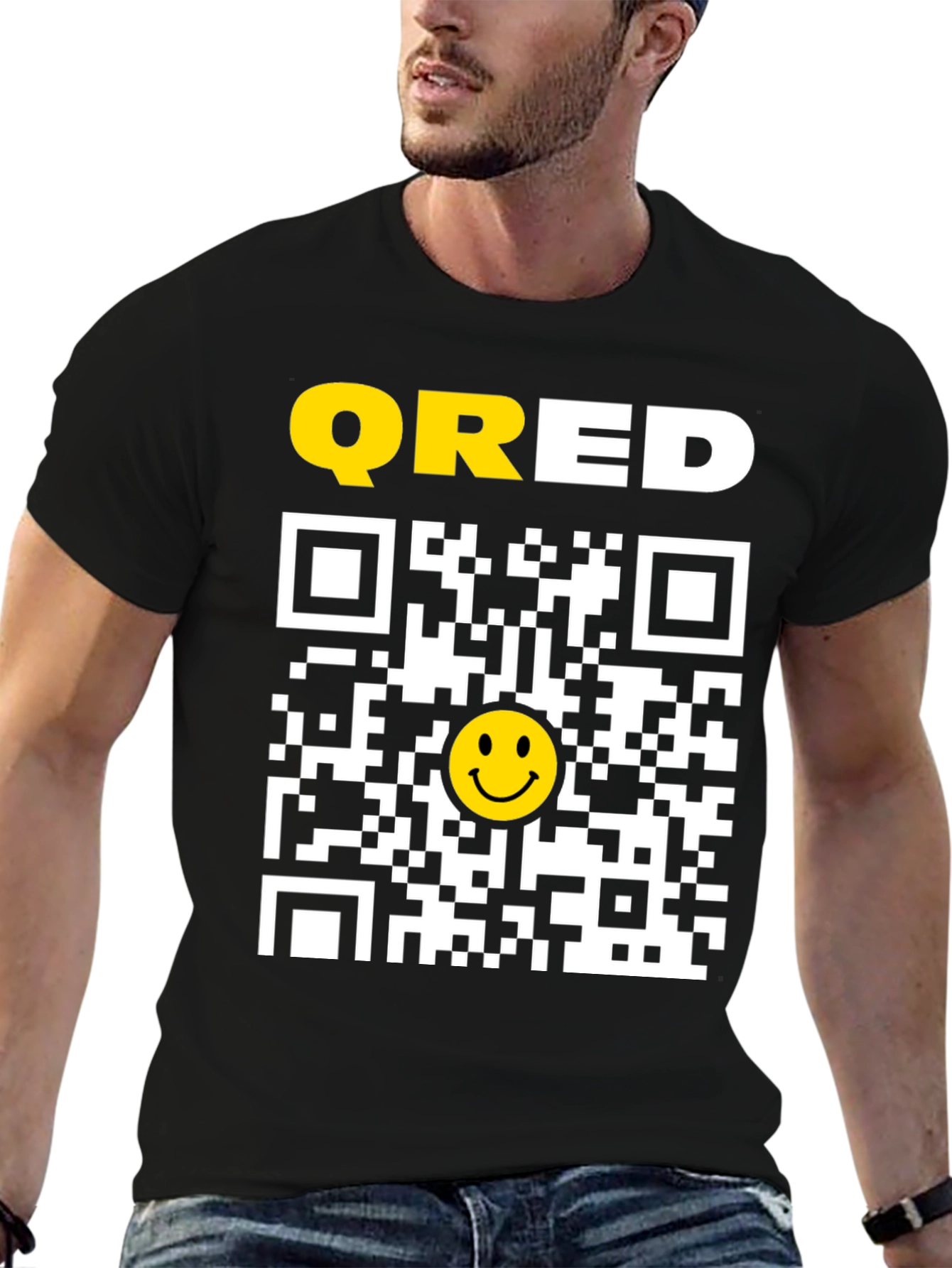 QRED QR Code Smiley Face T-Shirt