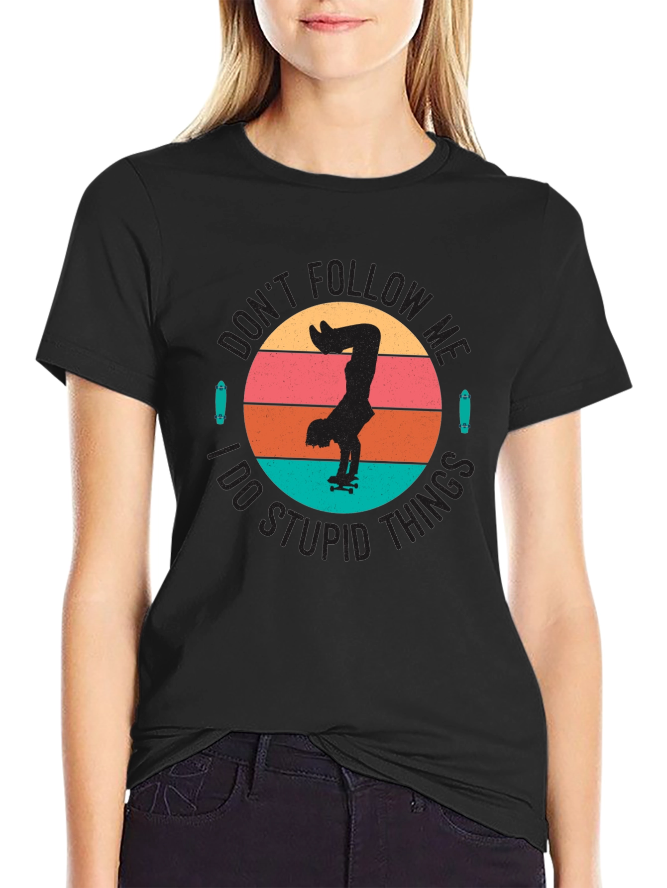 Skateboarder T-Shirt - Dont Follow Me Retro