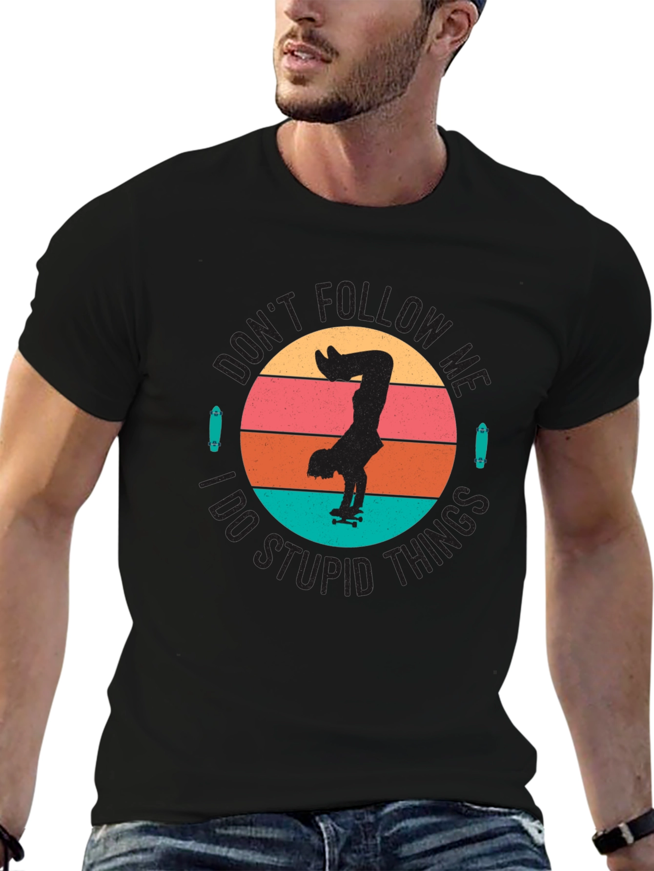 Skateboarder T-Shirt - Dont Follow Me Retro