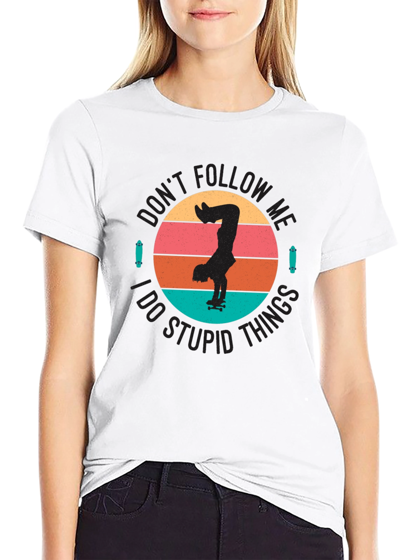 Skateboarder T-Shirt - Dont Follow Me Retro