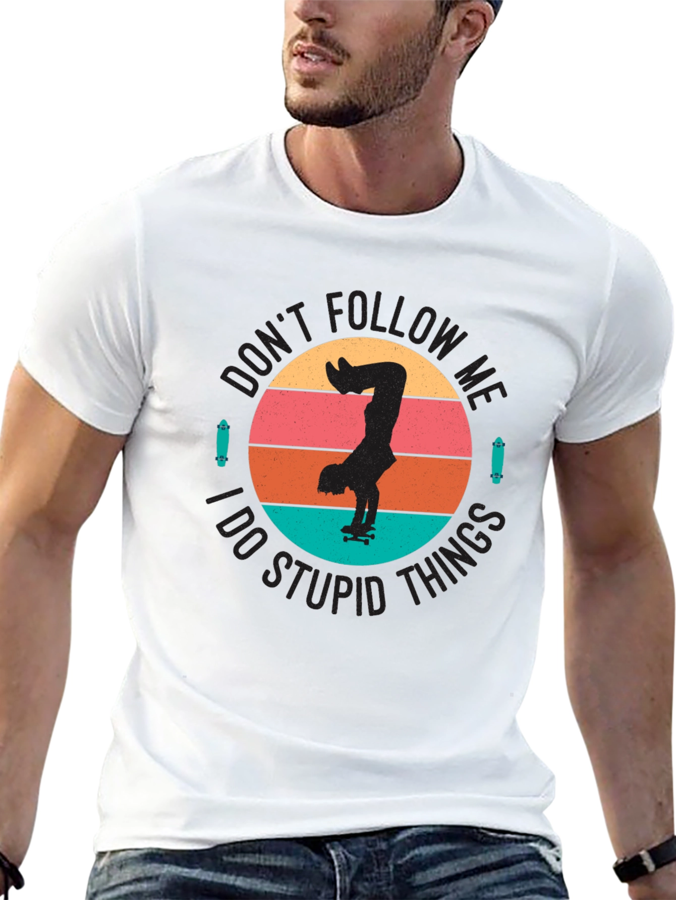 Skateboarder T-Shirt - Dont Follow Me Retro