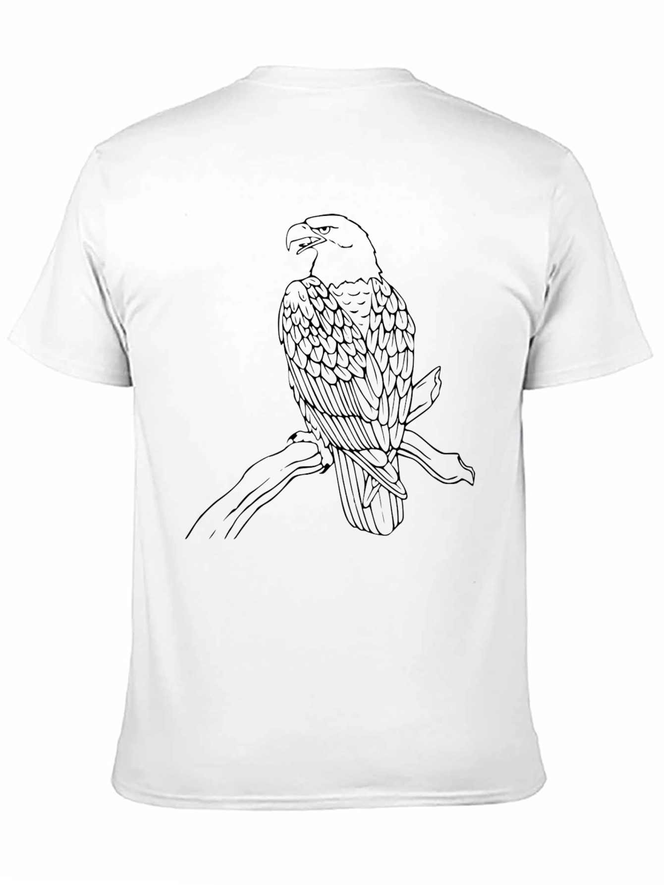 Mens Black Eagle Graphic Print T-Shirt