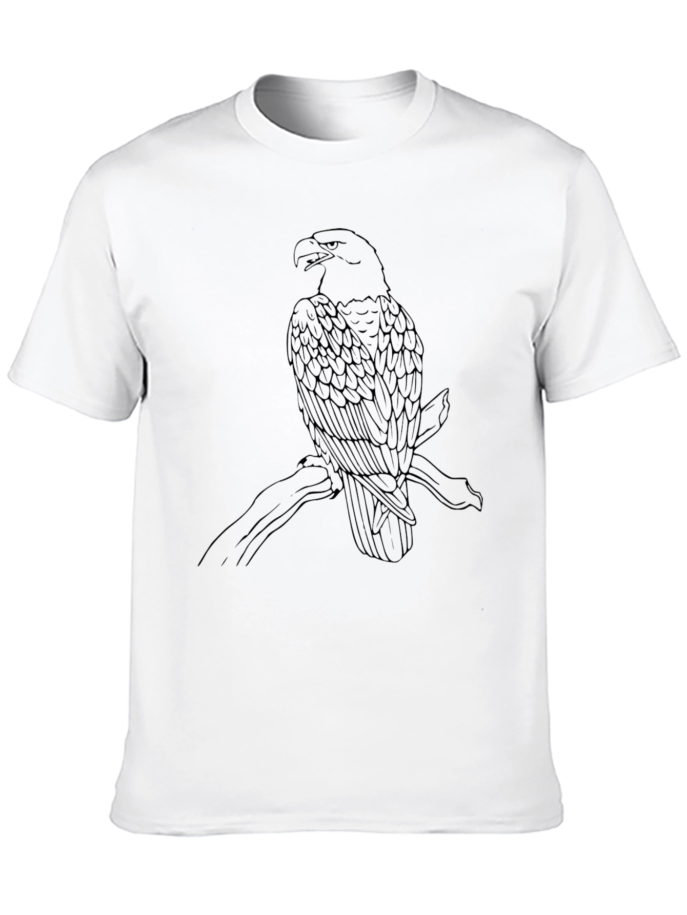 Mens Black Eagle Graphic Print T-Shirt