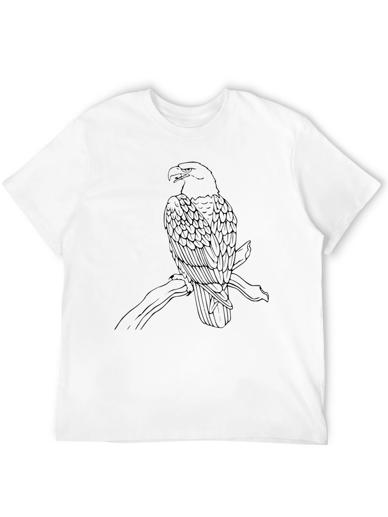 Mens Black Eagle Graphic Print T-Shirt