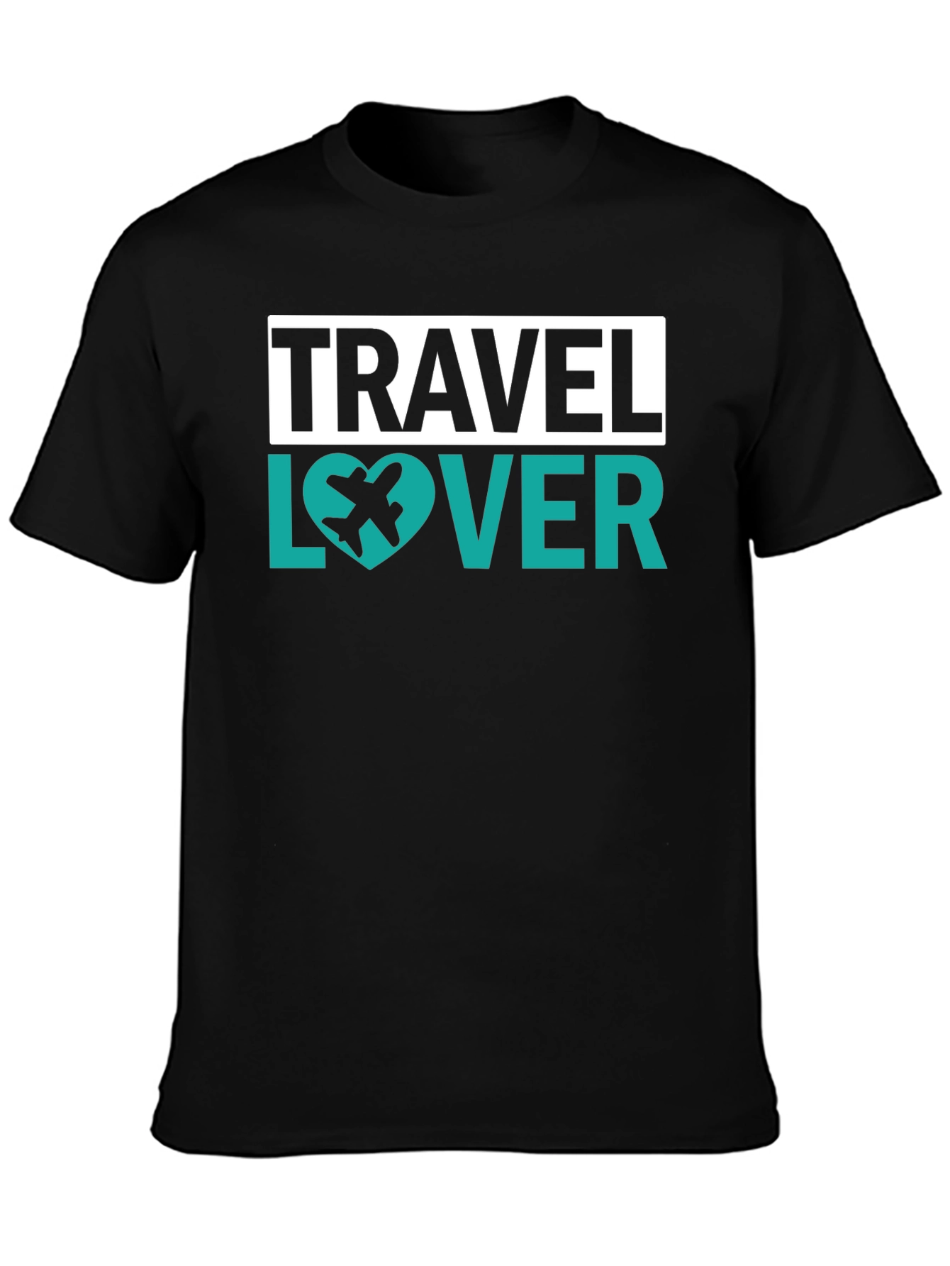 Travel Lover Graphic Tee - Airplane Heart