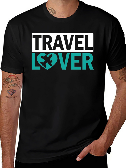 Travel Lover Graphic Tee - Airplane Heart