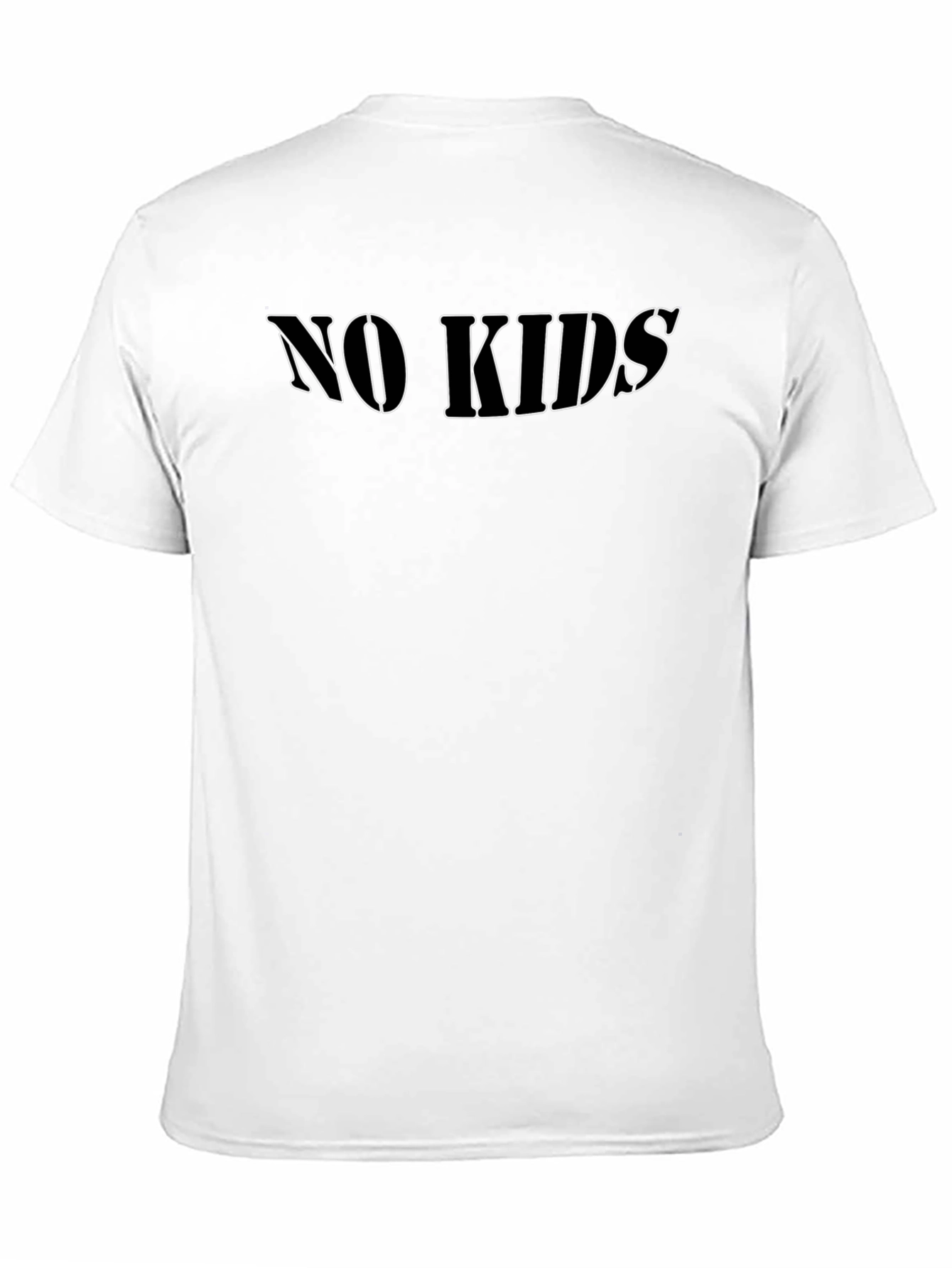 No Kids Graphic T-Shirt - Black Cotton Tee