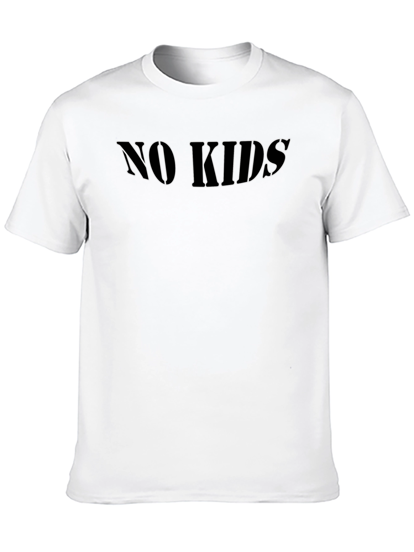 No Kids Graphic T-Shirt - Black Cotton Tee