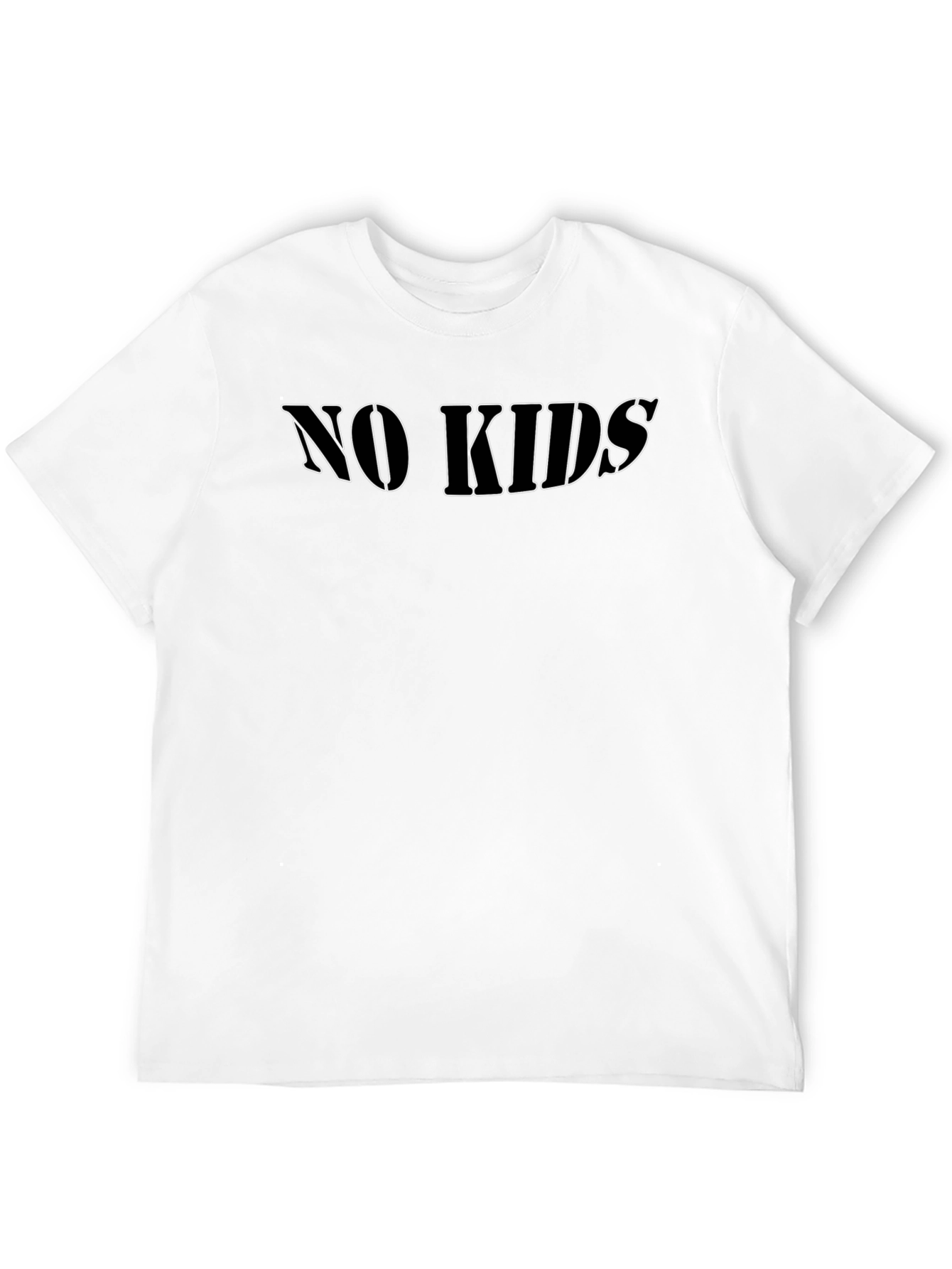 No Kids Graphic T-Shirt - Black Cotton Tee