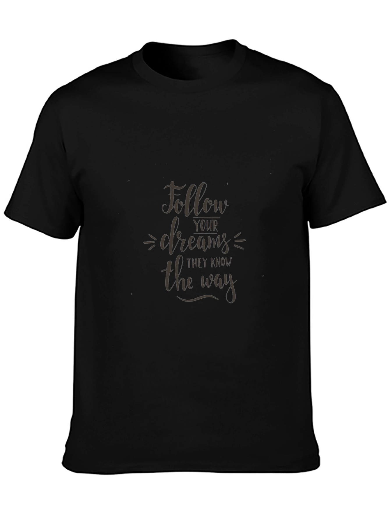 Follow Your Dreams Graphic Black T-Shirt