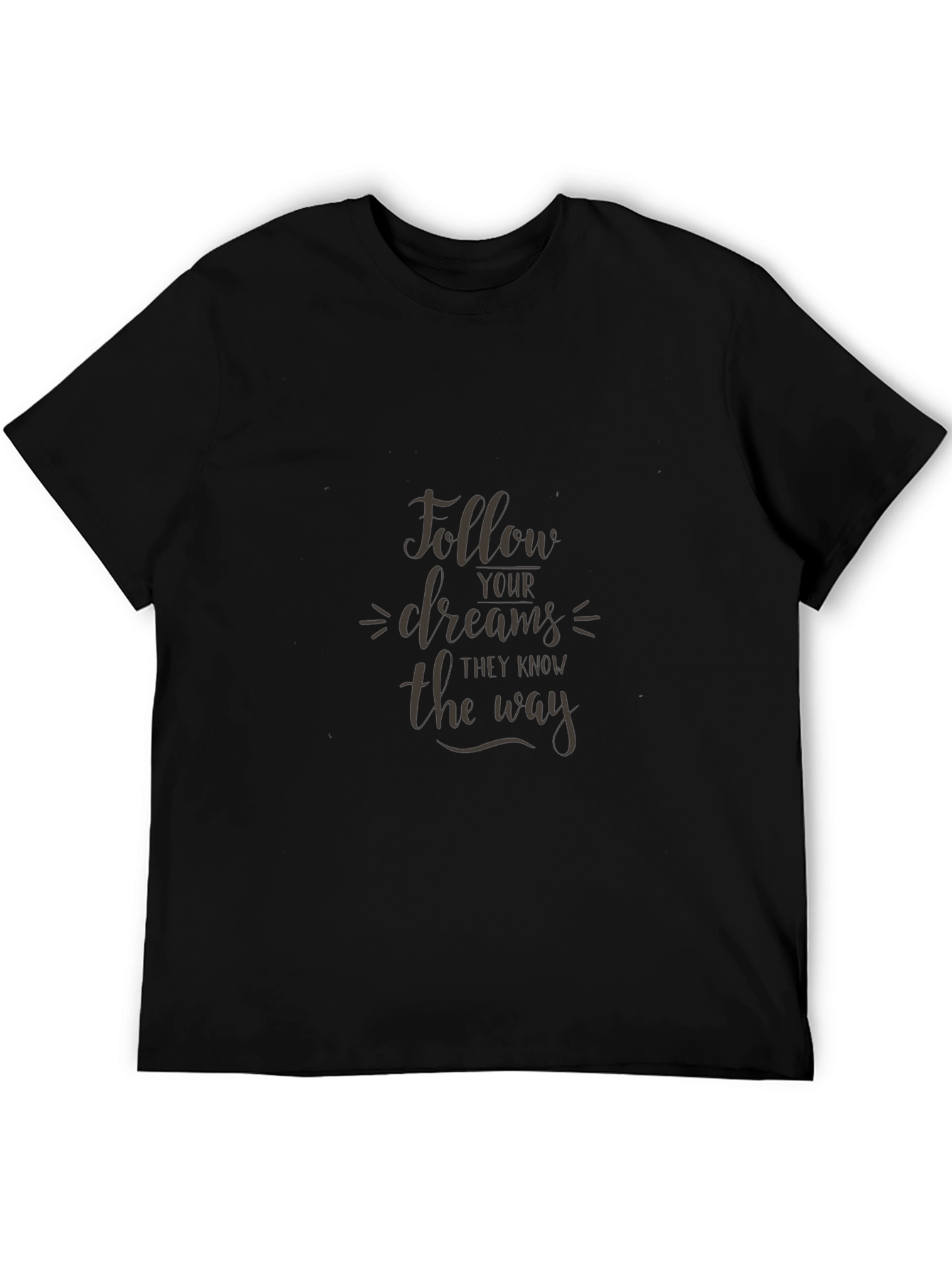 Follow Your Dreams Graphic Black T-Shirt