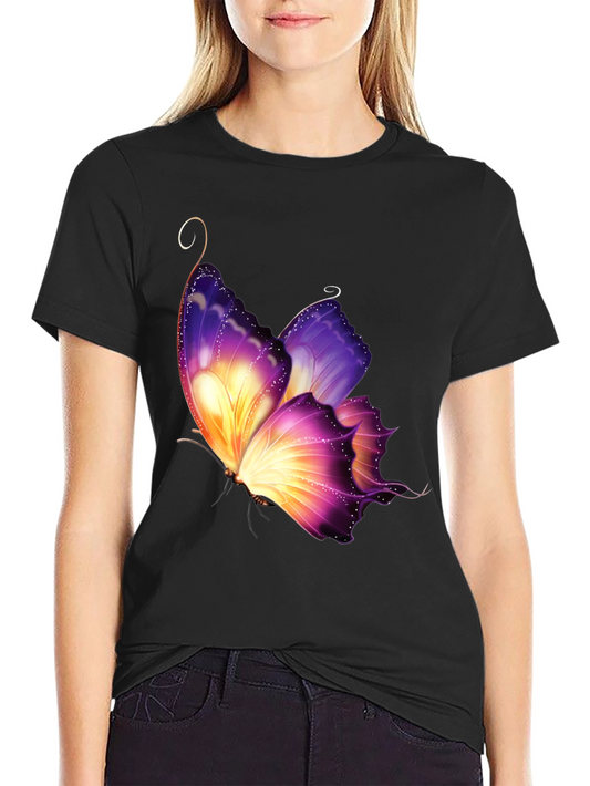 Butterfly Graphic Tee - Stylish Mens Black T-Shirt