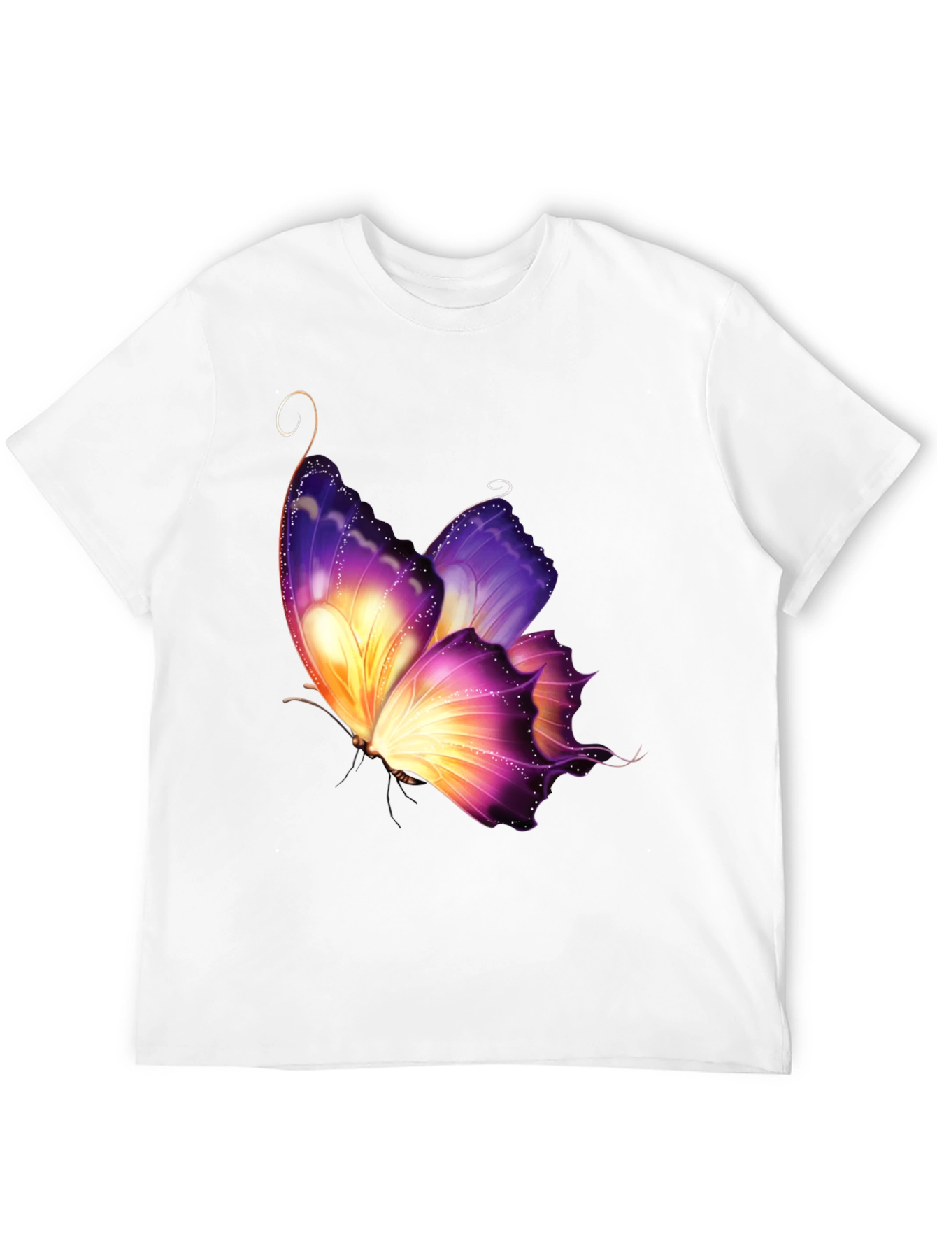 Butterfly Graphic Tee - Stylish Mens Black T-Shirt