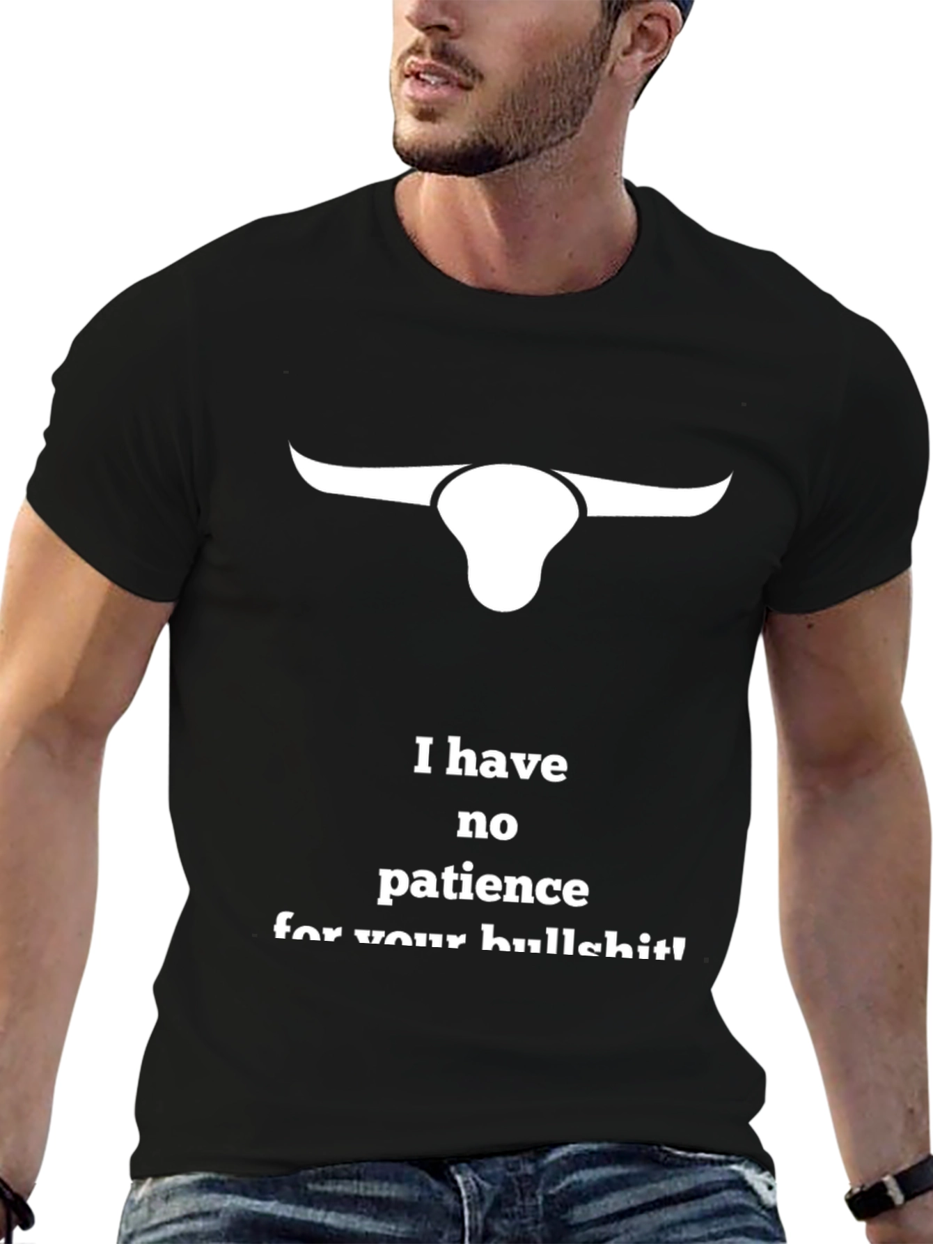 No Patience Bull Graphic T-Shirt