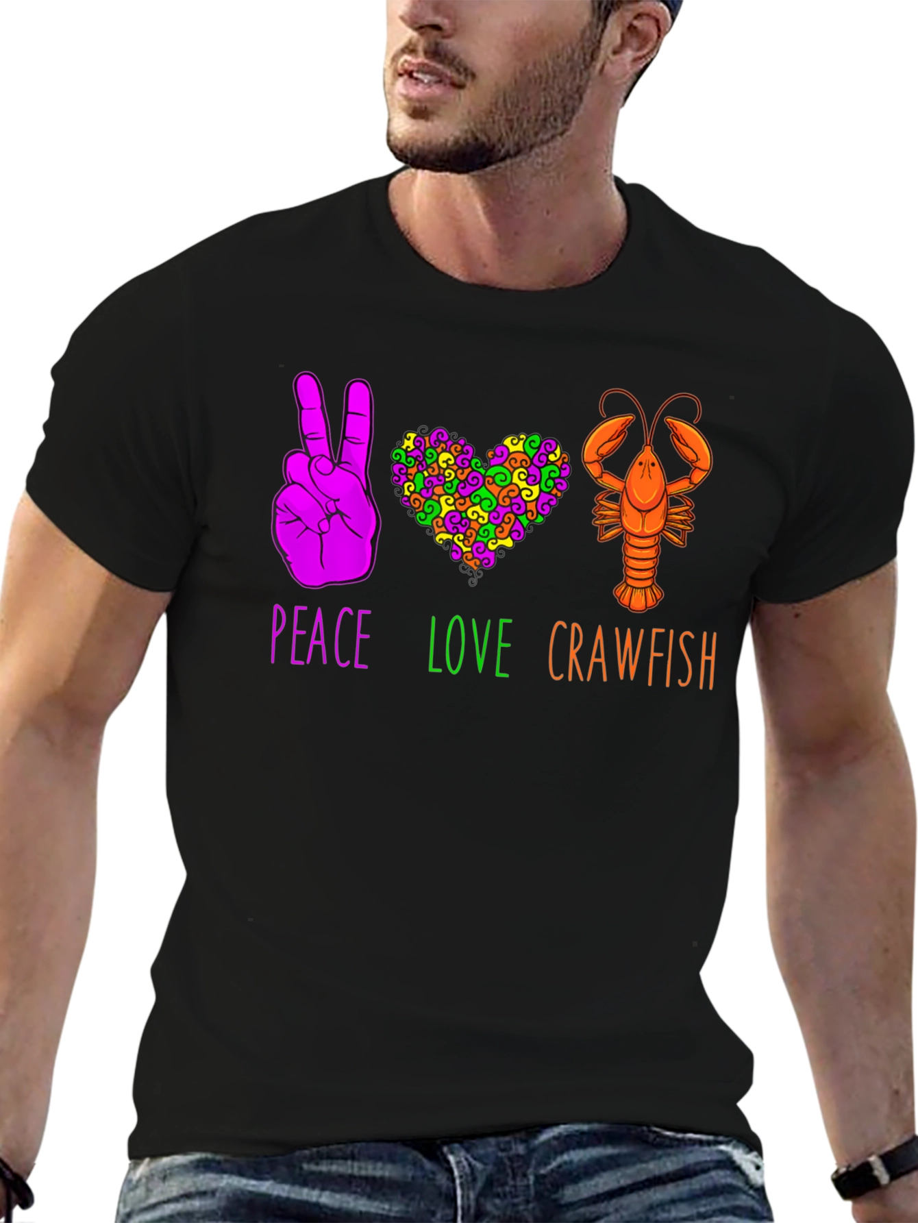 Peace Love Crawfish T-Shirt