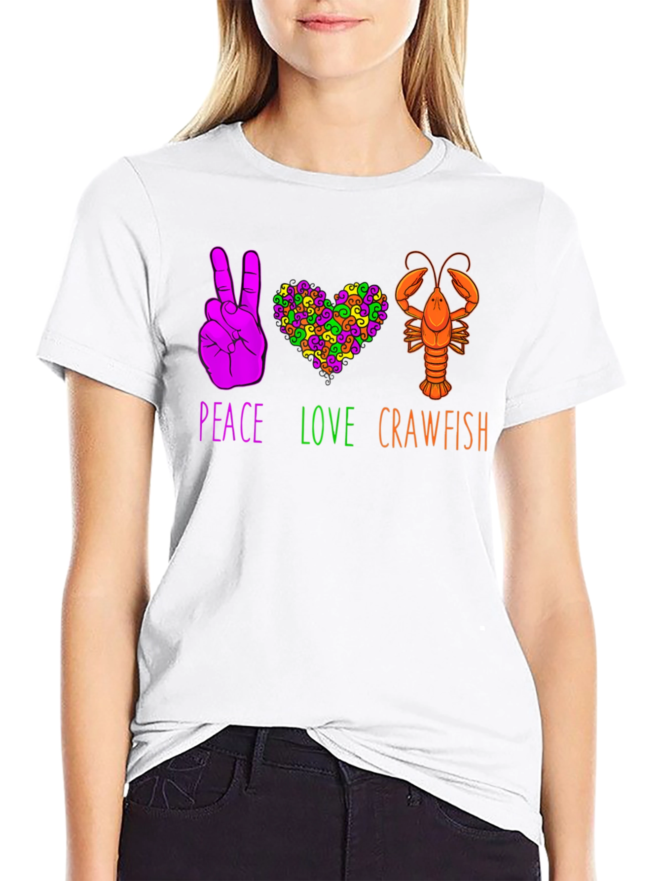Peace Love Crawfish T-Shirt
