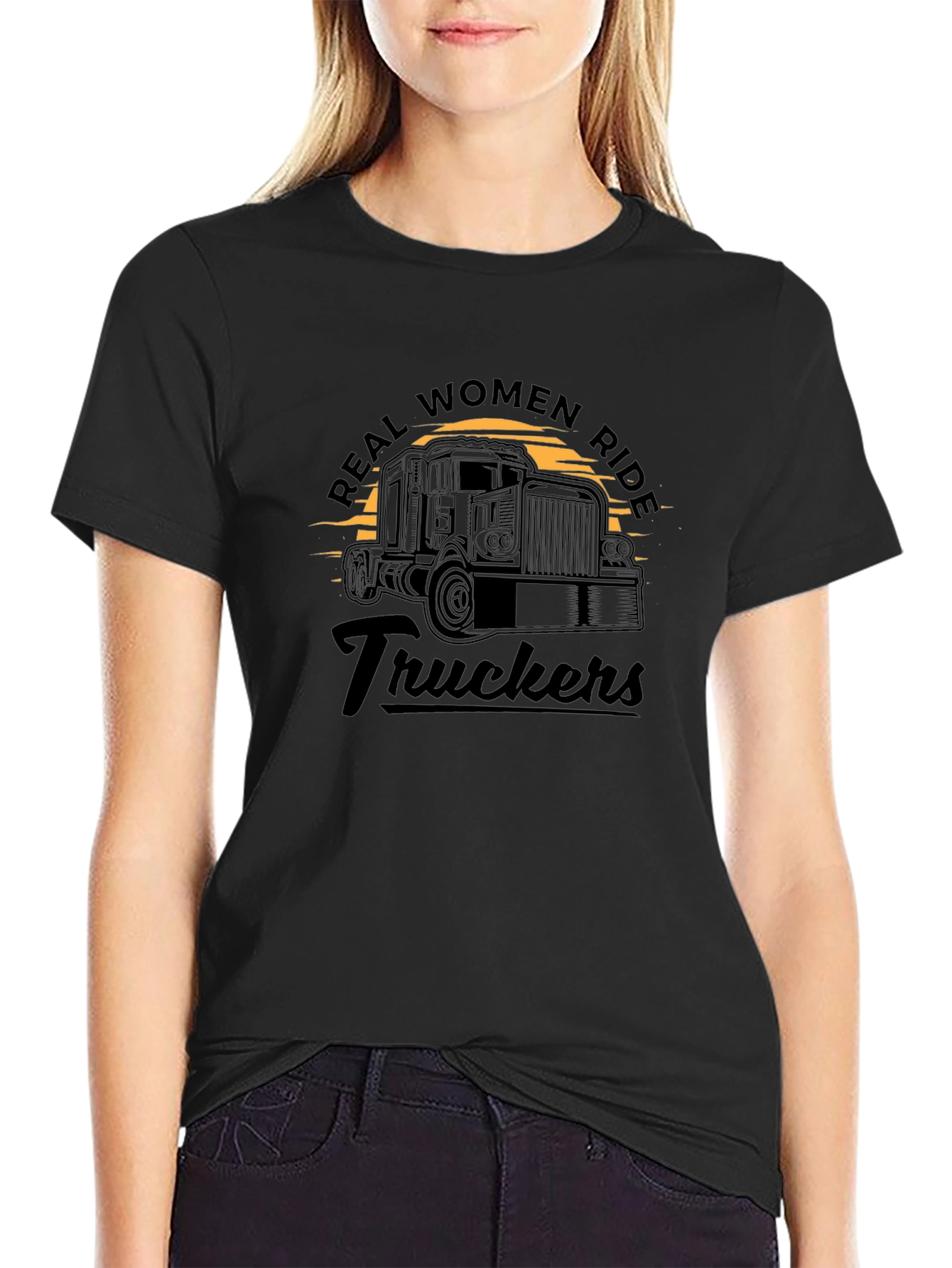 Real Women Ride Truckers T-Shirt