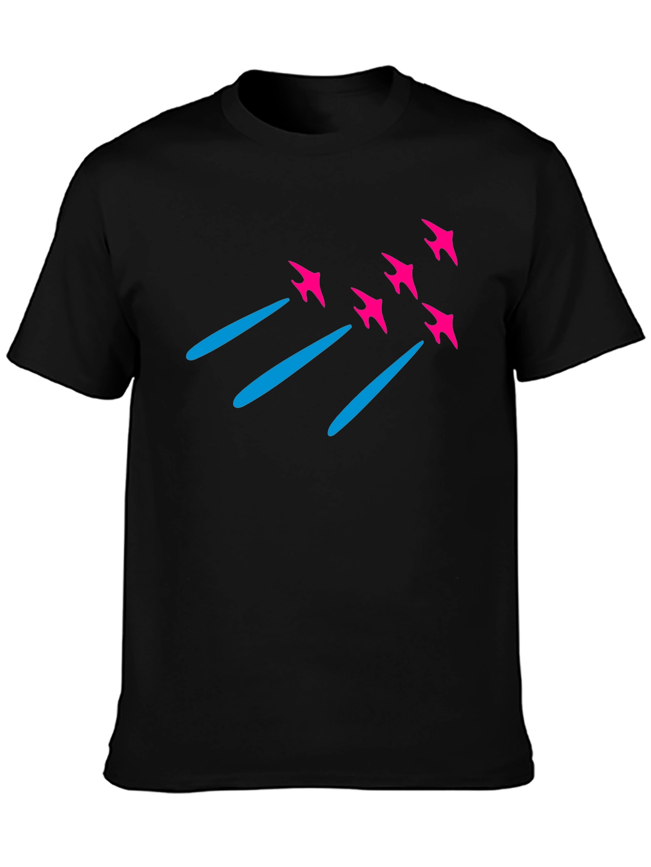 Retro Rocket T-Shirt - Mens Black Tee