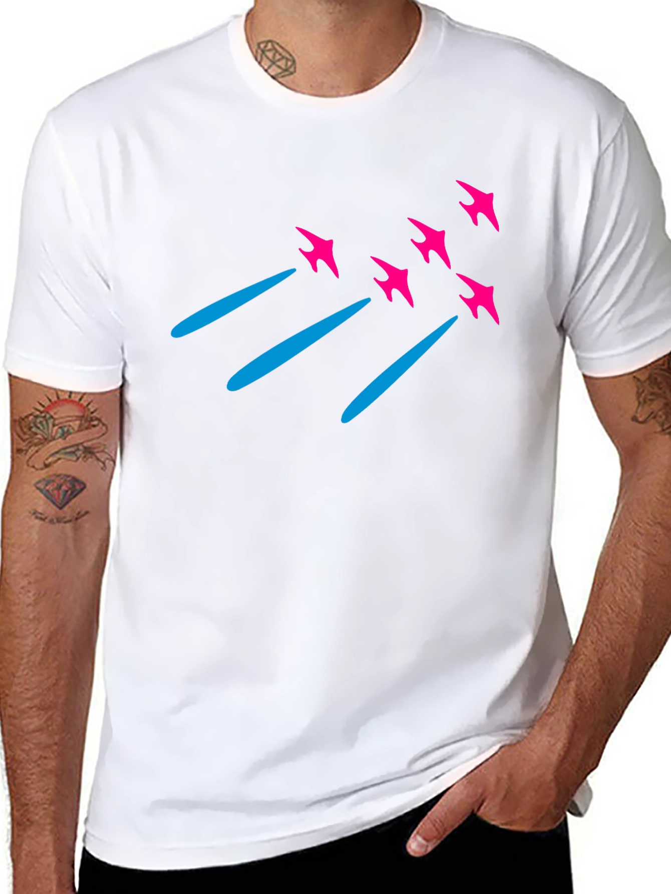 Retro Rocket T-Shirt - Mens Black Tee
