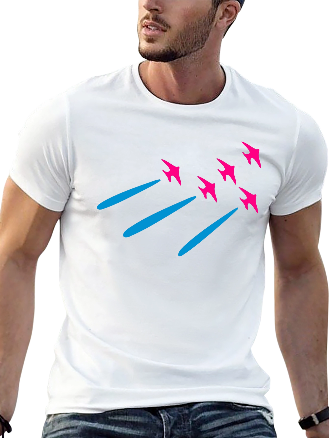 Retro Rocket T-Shirt - Mens Black Tee