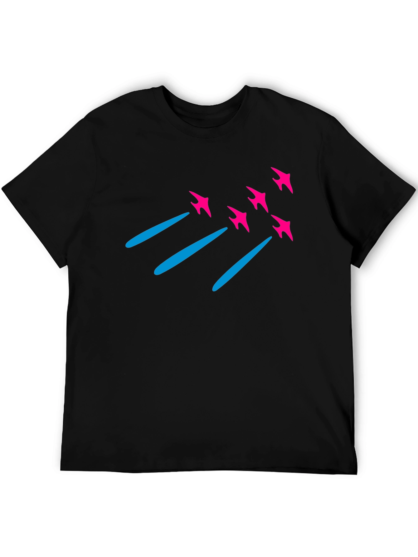 Retro Rocket T-Shirt - Mens Black Tee