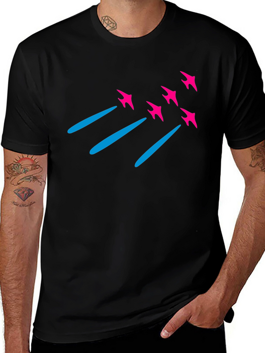 Retro Rocket T-Shirt - Mens Black Tee