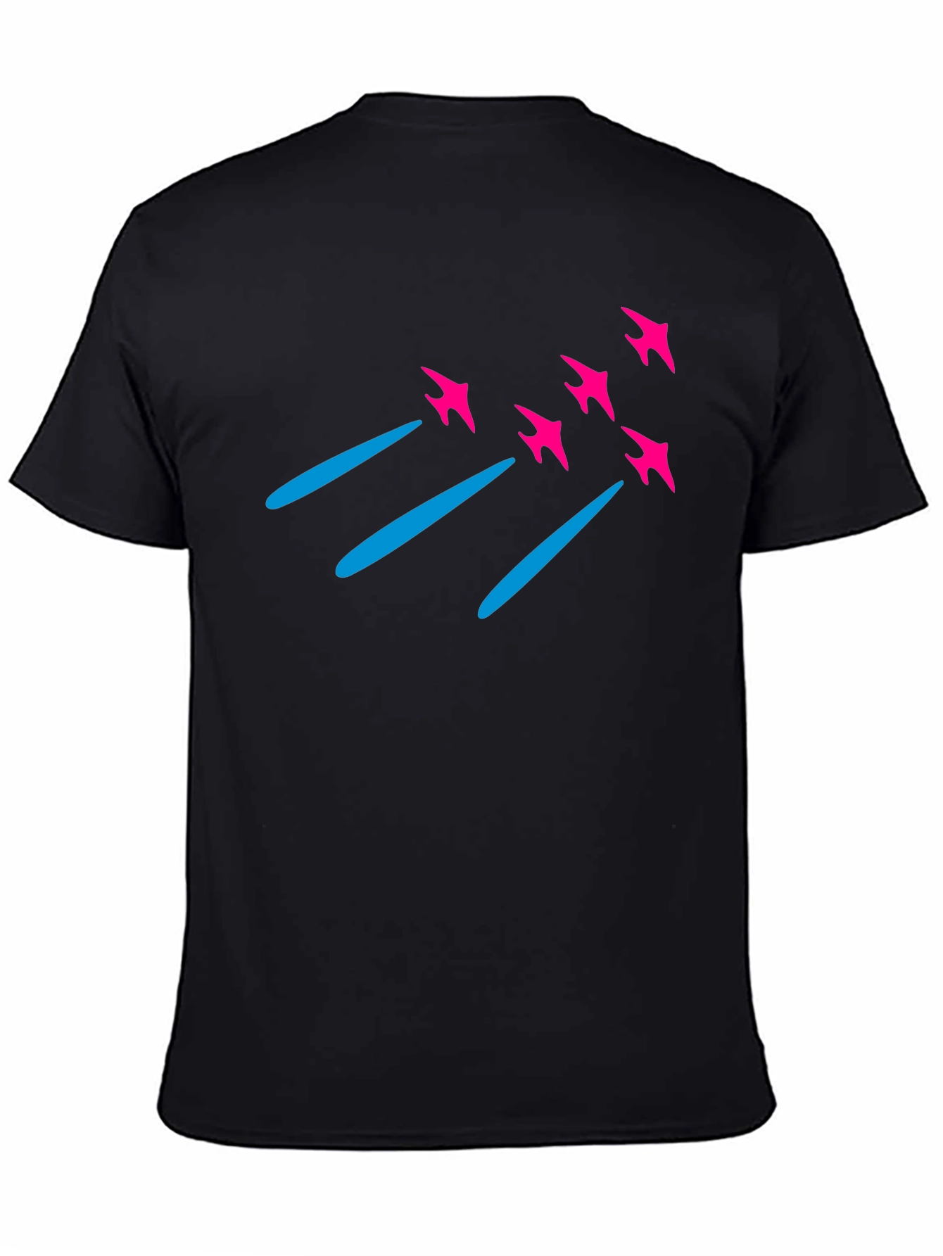 Retro Rocket T-Shirt - Mens Black Tee